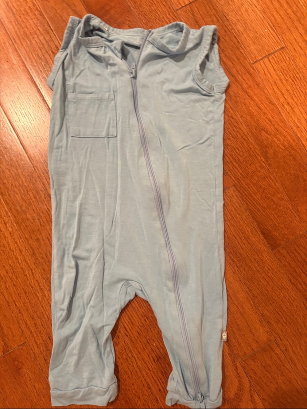 Kyte Baby Blue Sleeveless Zip Romper